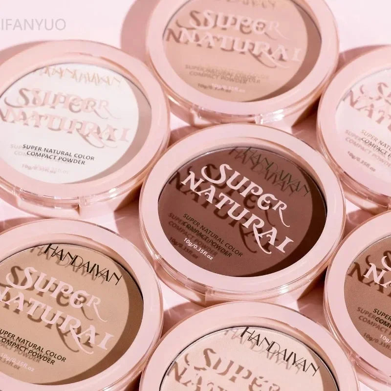 Face Setting Powder Cushion Long Lasting Oil-Control Pressed Foundations 8 Colors Matte Finish Concealer Makeup Pressed Powder Qme