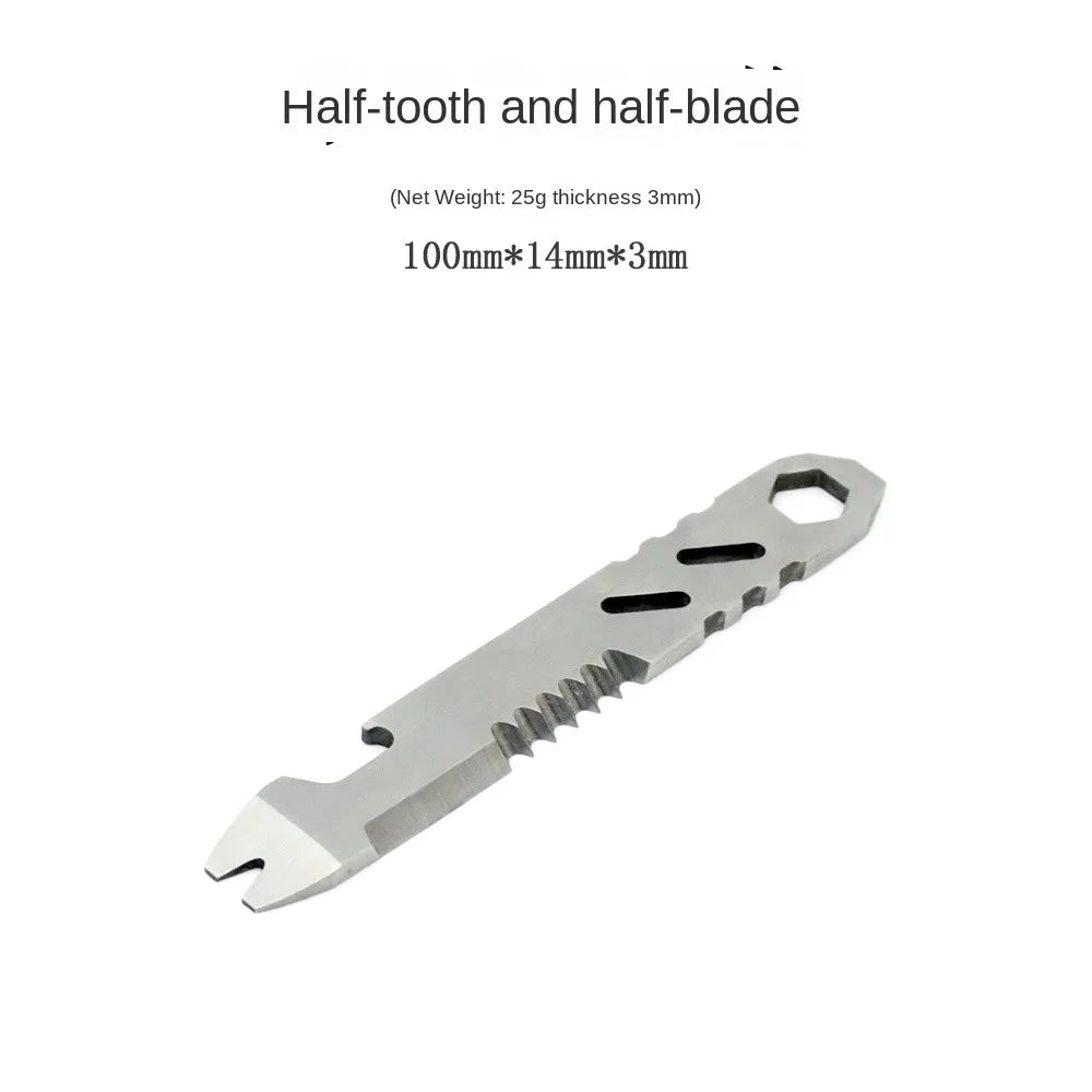 Mini Stainless Steel Multifunctional Pry Bar EDC Hex Wrench Bottle Qme