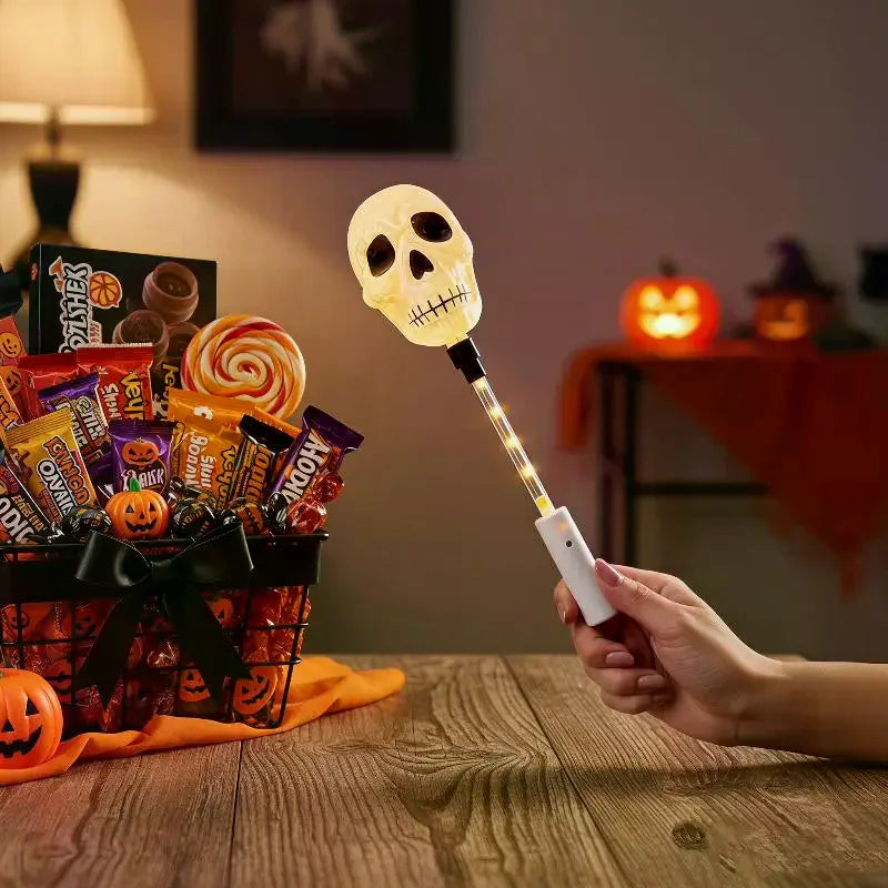 Halloween LED Glow Wands With Cartoon Designs Flashing Lights For Kids Trick Or Treat Halloween Party Favors Qme