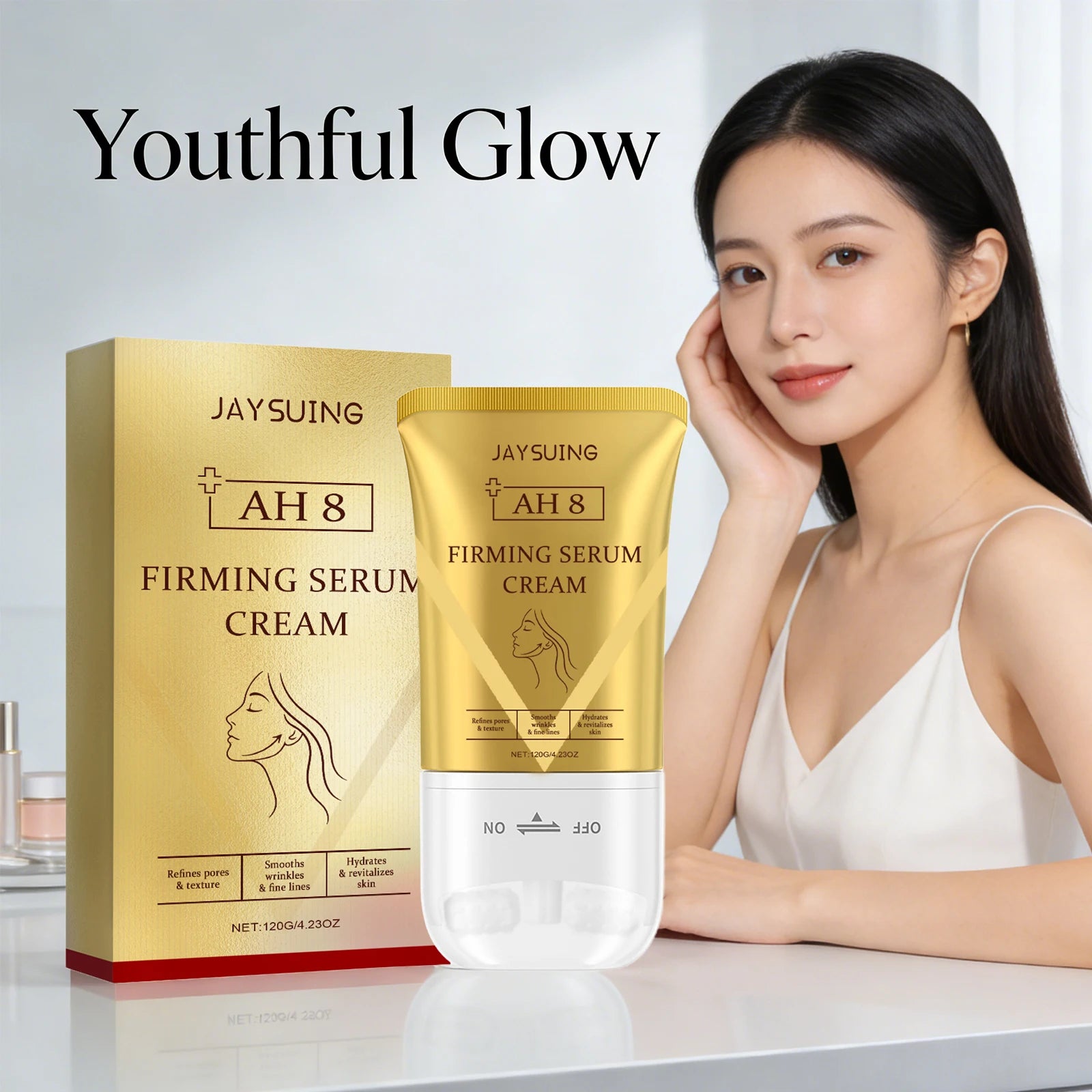 Neck Firming Roller Cream Fades Fine Lines Lift Remove Face Puffiness Qme
