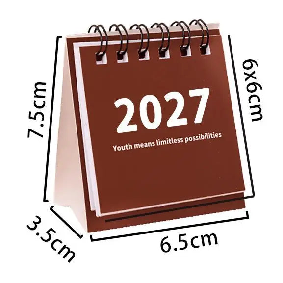 2027 Mini Travel Desk Calendar Portable Pocket Monthly Agenda Home Qme