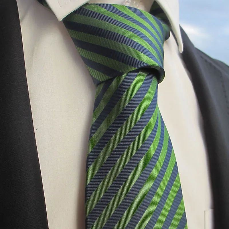 Silk Men Tie Sliver Plaid Solid Grey Wide Luxury Wedding Prom Qme RT12