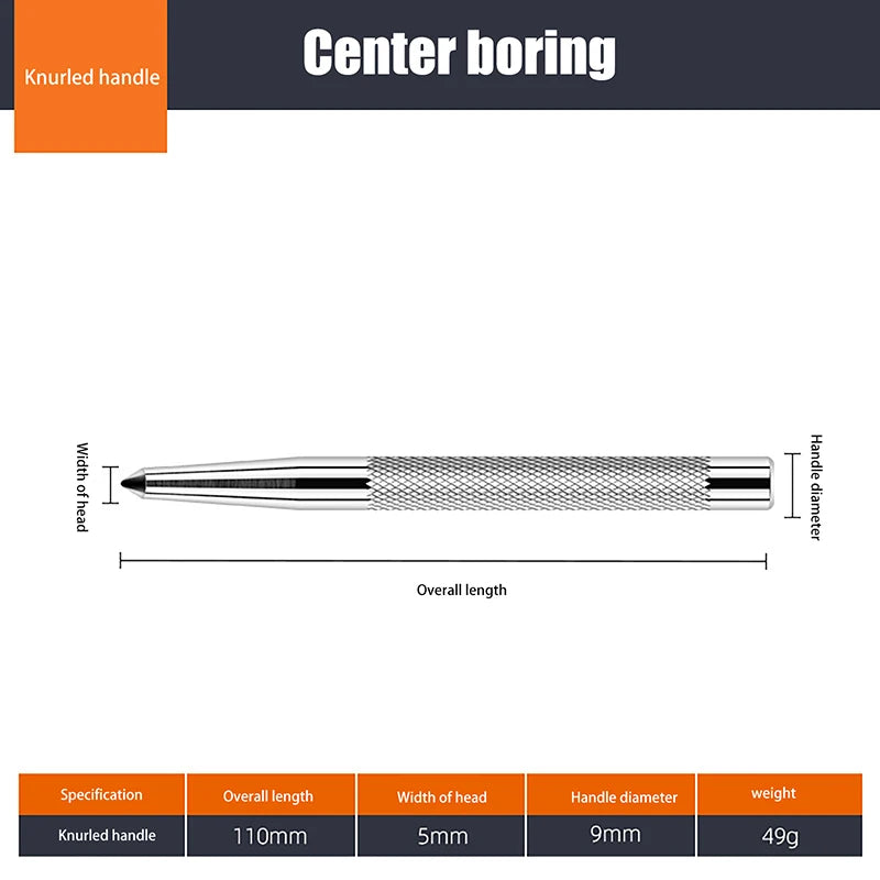 Centre Punch Metal Hardened CR-V Steel Spot Dot Center For Metal Positioning Drill Hole Bit Drill Locator Hole Punch Hand Tools Qme A2