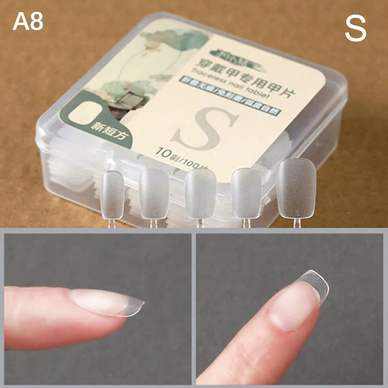 Box False Nails Press Coffin Artificial Clear Fake Nail Tips