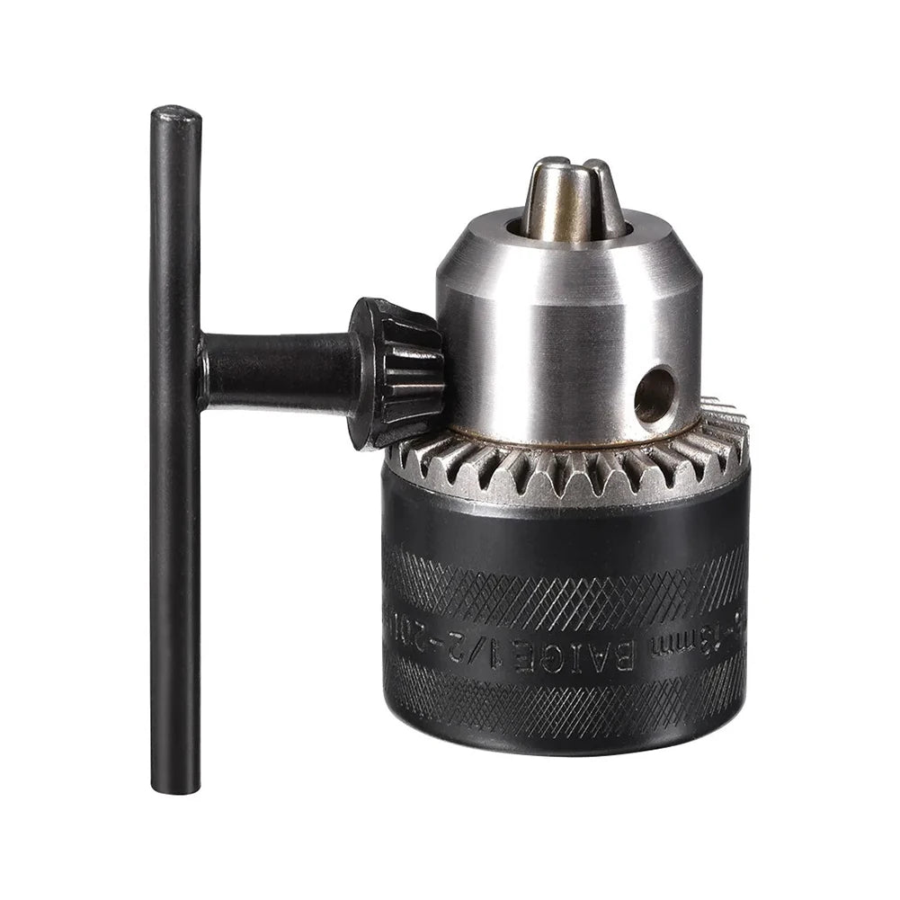 Drill Chuck 3-Jaw Key Chuck With For SDS-Plus Round Shank Mounting Thread 1/2inch-20UNF Drill Chuck Thread Quick Change Adapter Qme