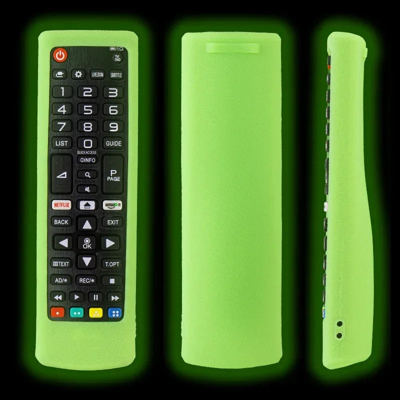 Silicone Case Protective Cover Fit for LG AKB75675311 AKB75095308 AKB76037605 AKB Series Smart TV Remote Control Dustproof Cover Qme Luminous green