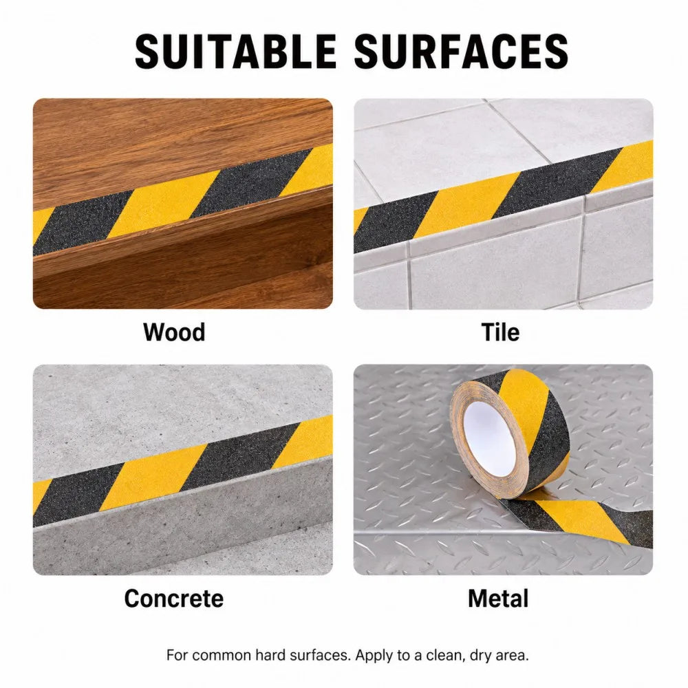 Anti Slip Adhesive Tape Non Skid Traction Strip for Bathroom Bathtub Edge Shower Floor Tile Kitchen Stair Treads Qme