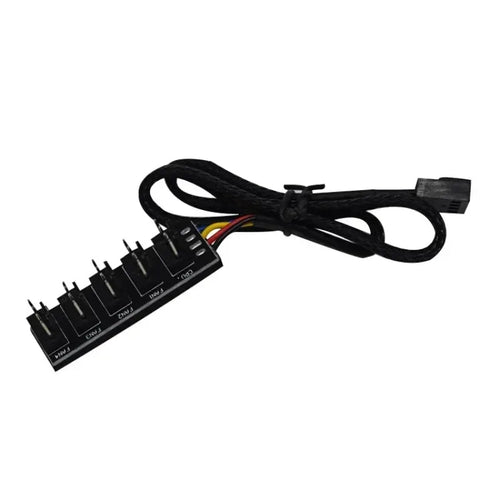 1 To 5 4-Pin TX4 PWM CPU Cooling Fan Braided Power Cable Hub Splitter Adapter 3 Pin 4 Pin Extension Cord Qme