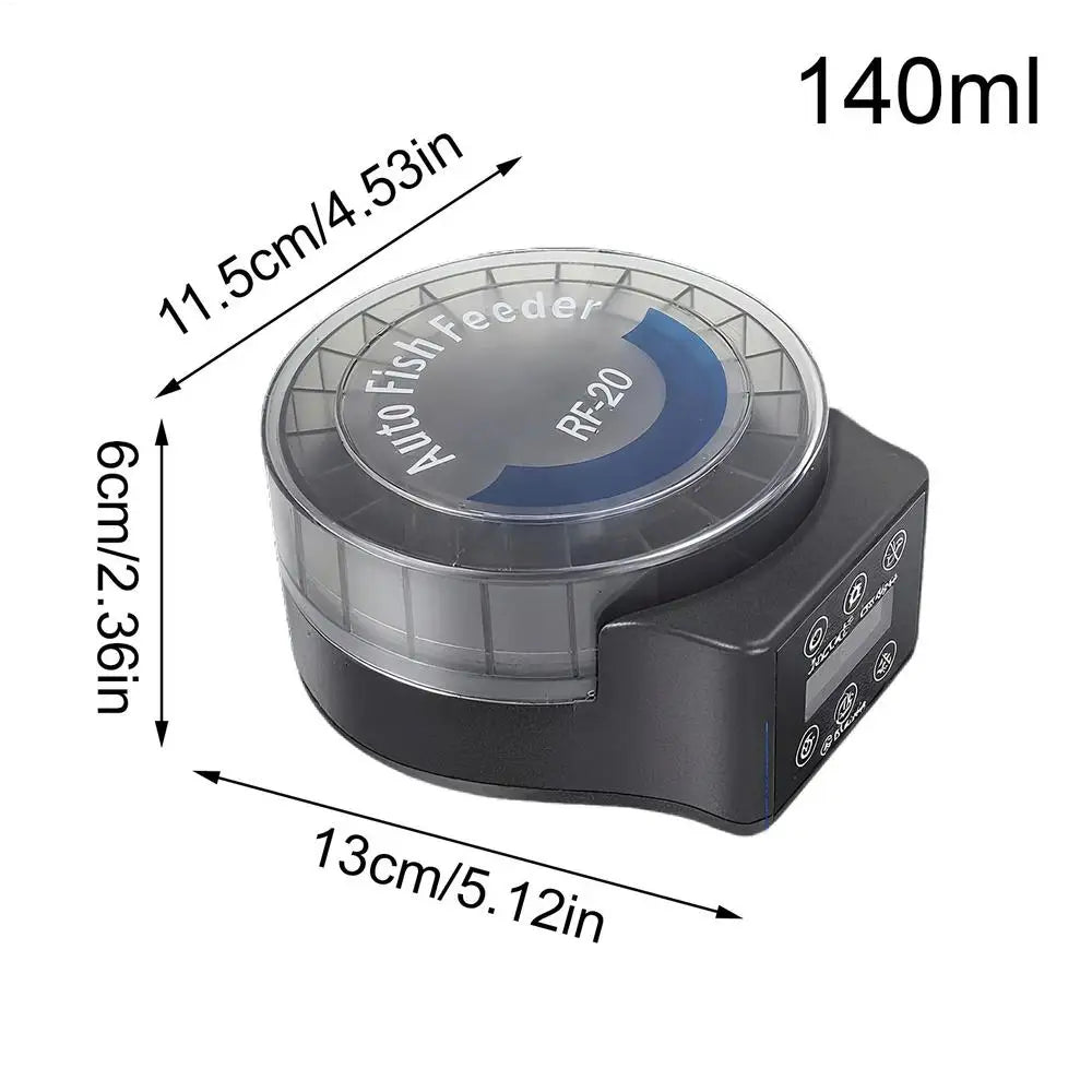 Aquarium Feeder Smart 6-Level Control Automatic Fish Food Dispenser Qme Silver China Mainland