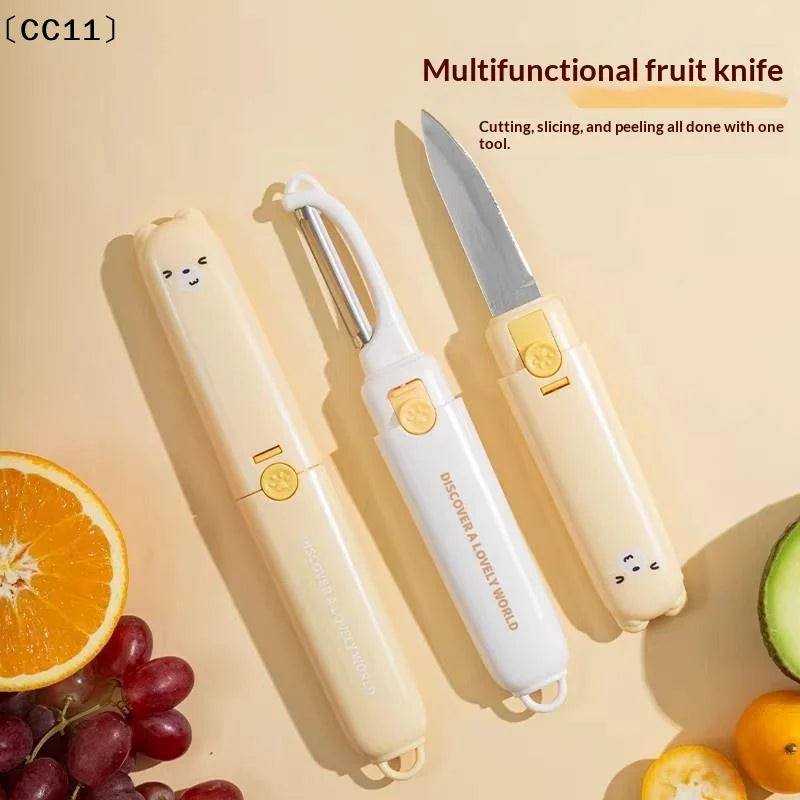 Multifunction 1 Peeler Stainless Steel Fruit Kitchen Knife Double Qme