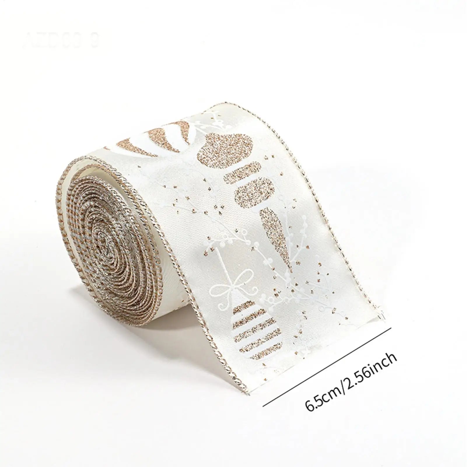 Christmas Ribbon Crafts 6 5 Ft Strap Decoration Champagne Craft Qme