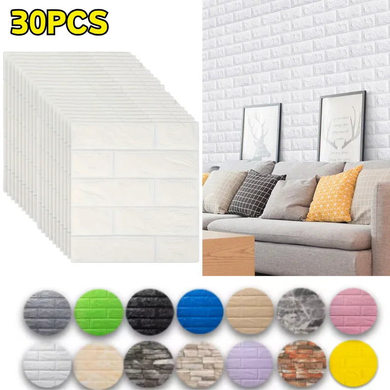 Faux Brick Wallpaper 38 5cmx35cm Self Adhesive Wall Sticker 3D Qme