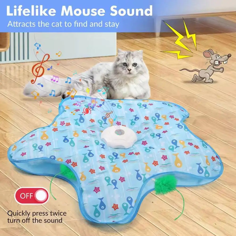Interactive Cat Toys Automatic Turntable Pet Game Cover Moving Qme