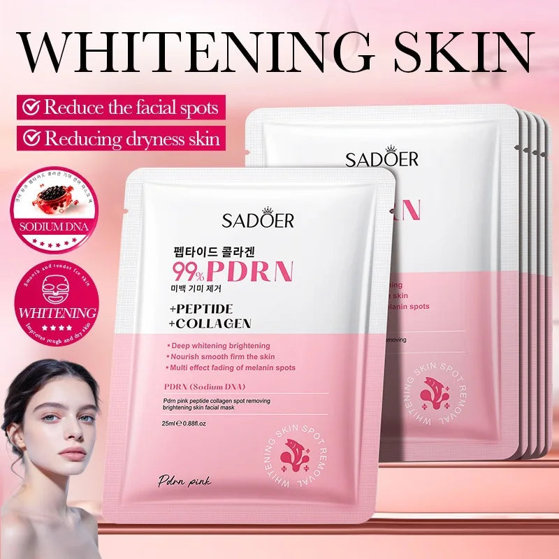 PDRN Cpllagen Mask Fdaed Wrinkles Moisturizing Face Mask Glass Glow Skin Elasticity Hydrating Firming Smooth Skincare Products Qme