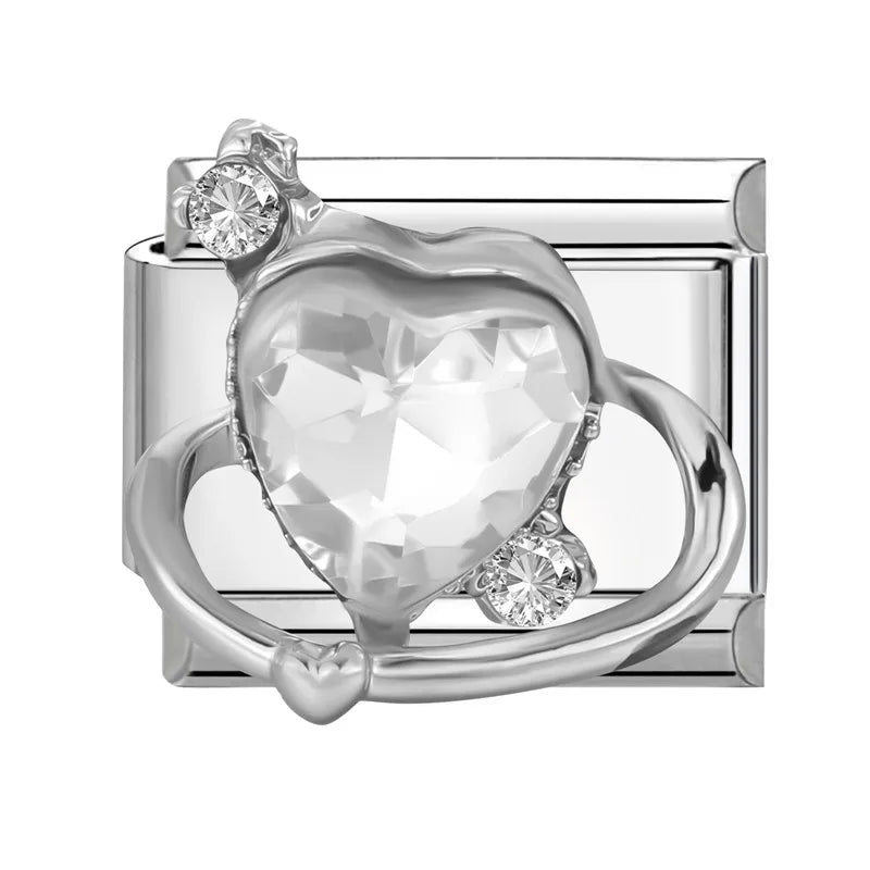 Y2K Blue Pink Gems Bows Heart Water Drop Butterfly Italian Charm