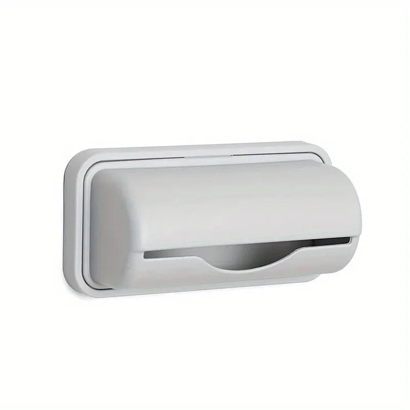 Trash Bags Storage Box Garbage Bag Dispenser for Kitchen Bathroom Wall Mounted Grocery Bag Holder Kitchen Plastic Bags Container Qme Gray