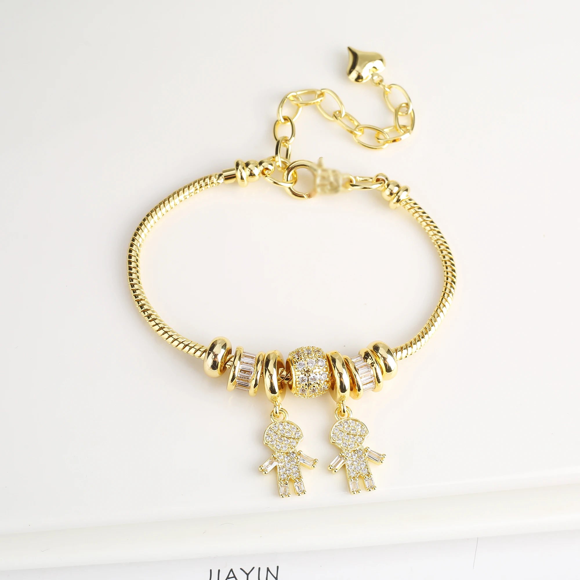 New Popular Boys Girls Character Theme Charms Snake Chain Bracelet For Women Inlaid Shiny Zircon Birthday Party Jewelry Gifts Qme 2