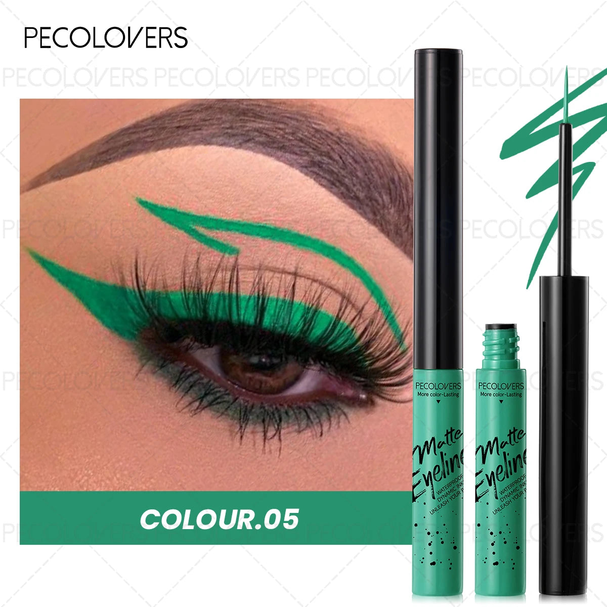 1 Pcs Long-lasting Colored Matte Dip Liquid Eyeliner, High Rendering Eye Line Cosmetic, Y2K Style, for Daily Party Stage Use Qme 05