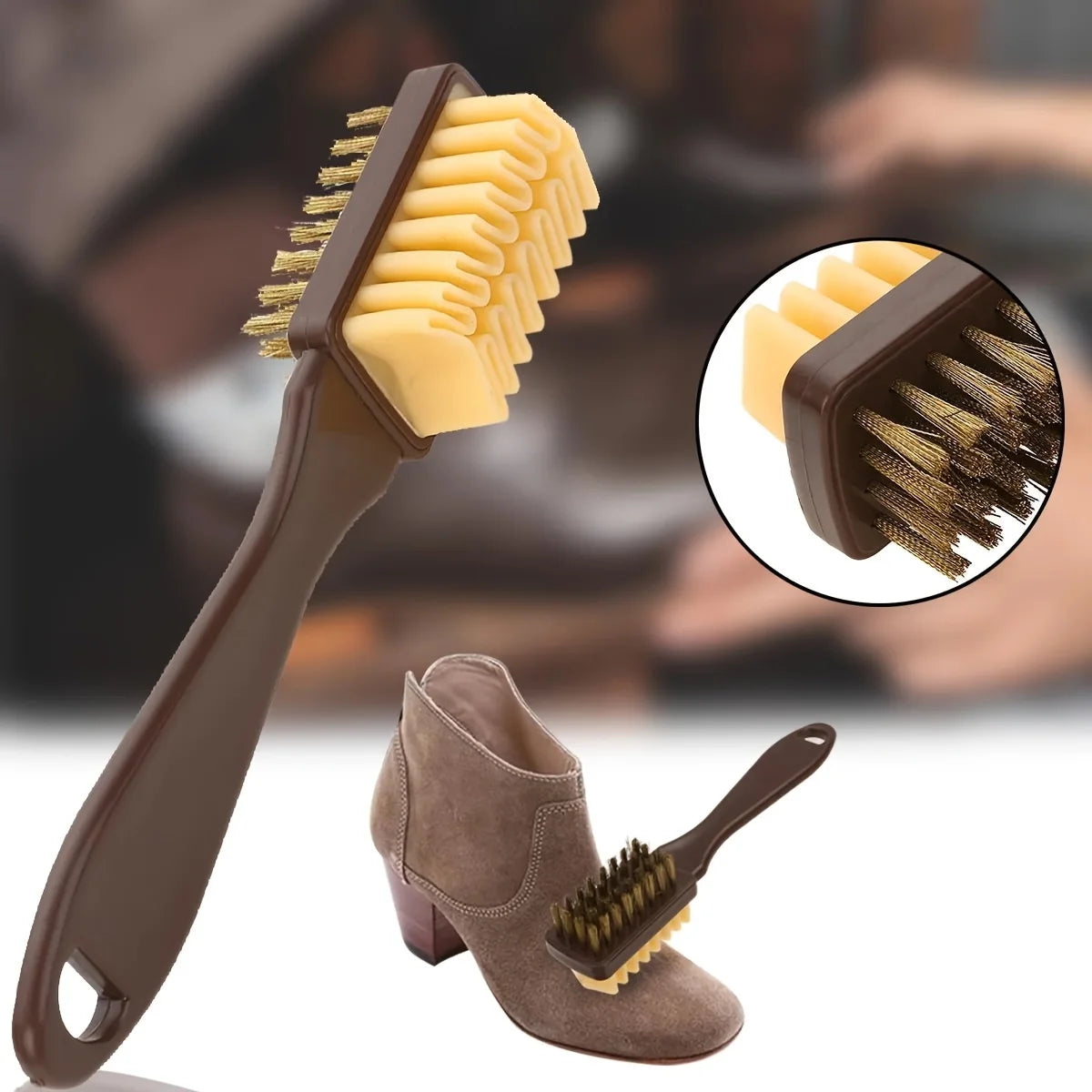 2 In1 Shoe Cleaning Brush Double Head Design Brush Plastic Handle Sneaker Boot Stain Dirt Remover Brush For Leather Canvas Shoes Qme
