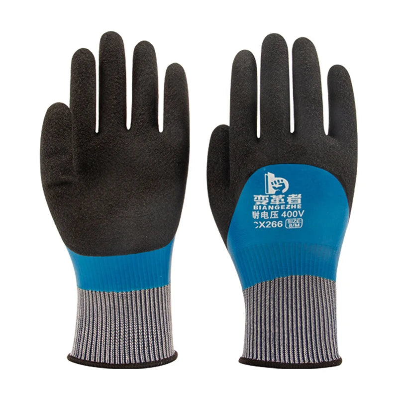 1 Pair Withstanding Voltage 400 1000V Rubber Insulation Glove Qme A4 400V
