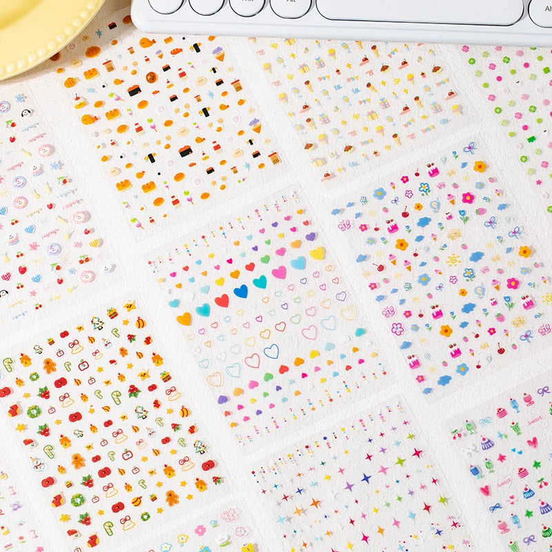 32 sheets Cute Cartoon Handbook Sticker Book Student DIY Diary Decorative Scrapbooking Journals Back School Stationery Supplies Qme