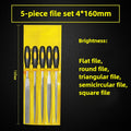 Professional Fitter File Set Heavy-Duty High-Carbon Steel Coarse Tooth for Woodworking Metal Craft & Home DIY Tools Qme 4mm 160mm 5pc