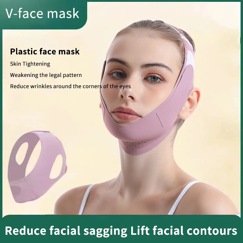 Reusable V-line Face Slimming Bandage Chin Cheek Lifting Belt Facial Qme