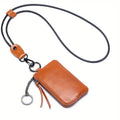 1pc Faux Leather Neck Wallet / Mini Coin Purse Keychain Card Holder / Soft Compact Travel Essential / Perfect Gift for Women Qme 1pc