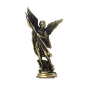 Christian Saint Michael FigurineThe Archangel Defeating Satan Guardian Statues Zinc Alloy Ctafts For Home Room Tabletop Desktop Qme Ancient bronze