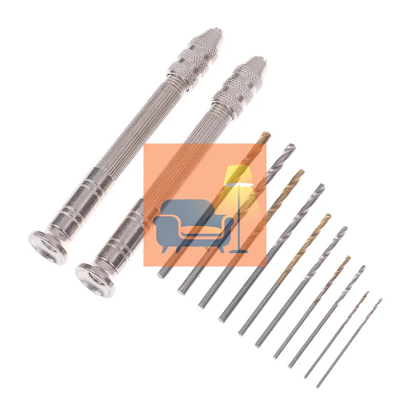 50Pcs Precision Pin Vise Hobby Drill With Model Twist Hand Drill Bits Set High Speed Hole Opening DIY Drilling Tool Qme