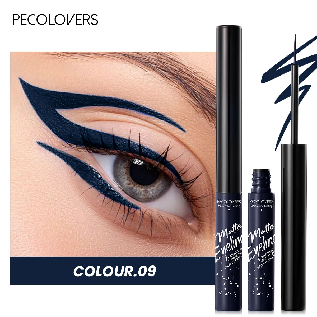 Matte Eyeliner Liquid Pen Dip Multi-color Selection Waterproof Sweat Qme 09