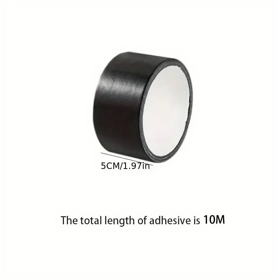Black Cloth-based Tape for Leather Repair - Wear-resistant, Suitable for Cushion, Seat Sofa Leak & Damage Repair Qme 5cmX10m