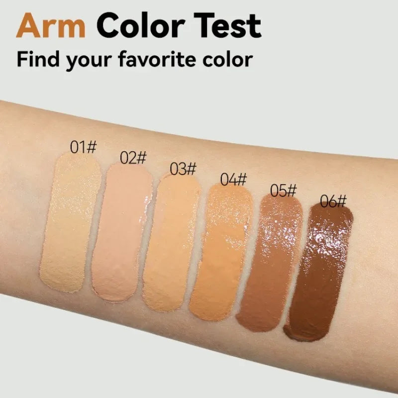 Face Foundation Cream Oil-Control Matte BBCream Waterproof Lasting Concealer Liquid Full Coverage Matte Base Professional Makeup Qme