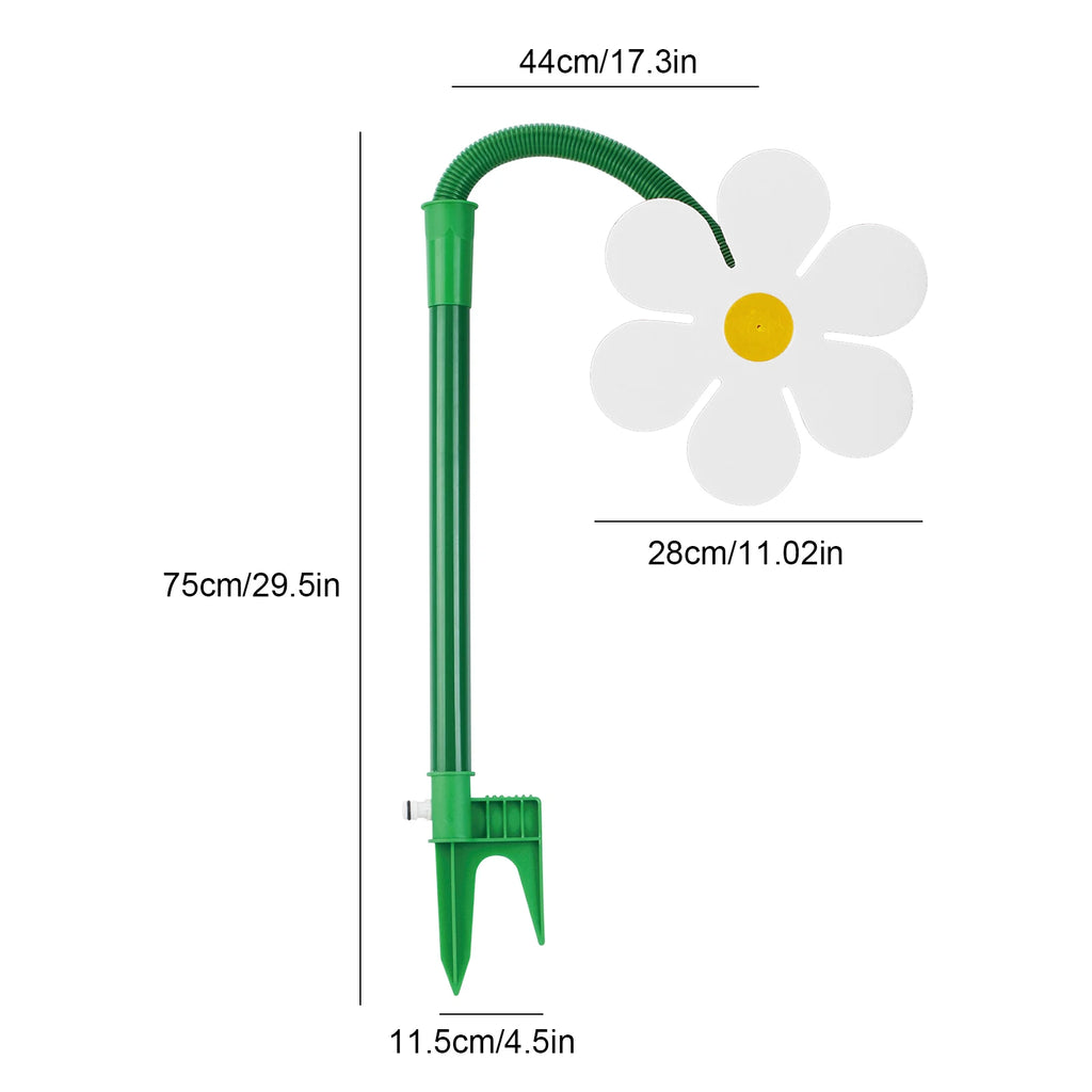 Funny Sun Flower Dancing Daisy Lawn Sprinkler Garden Sprinklers Flower Sprinkler for Yard Lawn Watering Garden Decor Qme