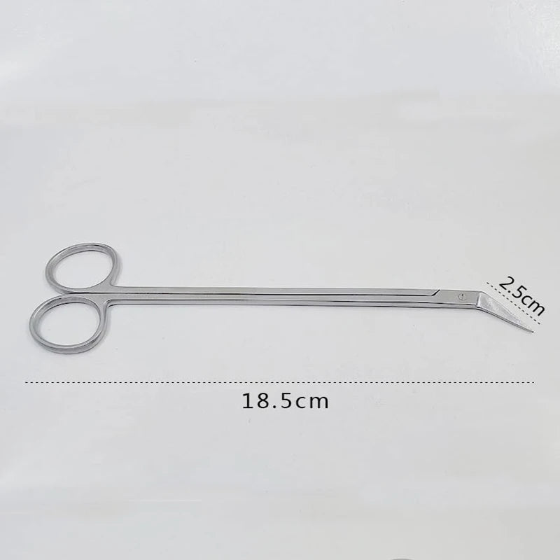 Stainless Steel Vascular Scissors 45 Angle Pointed Long Qme