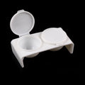 Crystal Liquid Bowl Nail Tools with 2 Holes And Cap for Pigments Thinners Water Glitter Acrylic Powder And Nail Pen Wash Cup Qme 1pcs