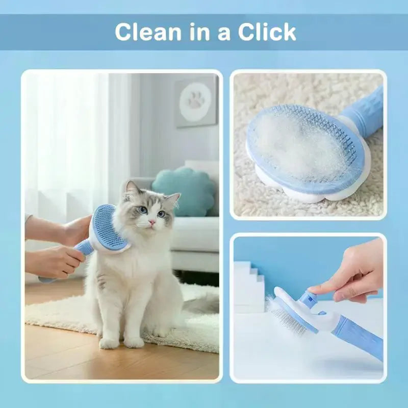 Pet Dog Brush Cat Comb Self Cleaning Pet Hair Remover Brush For Dogs Cats Grooming Tools Pet's Dematting Comb Dogs Accessories Qme
