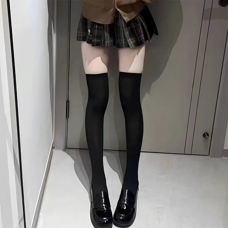 Women Colorful Sexy Pantyhose Lolita Candy Colors Kawaii Lady Qme