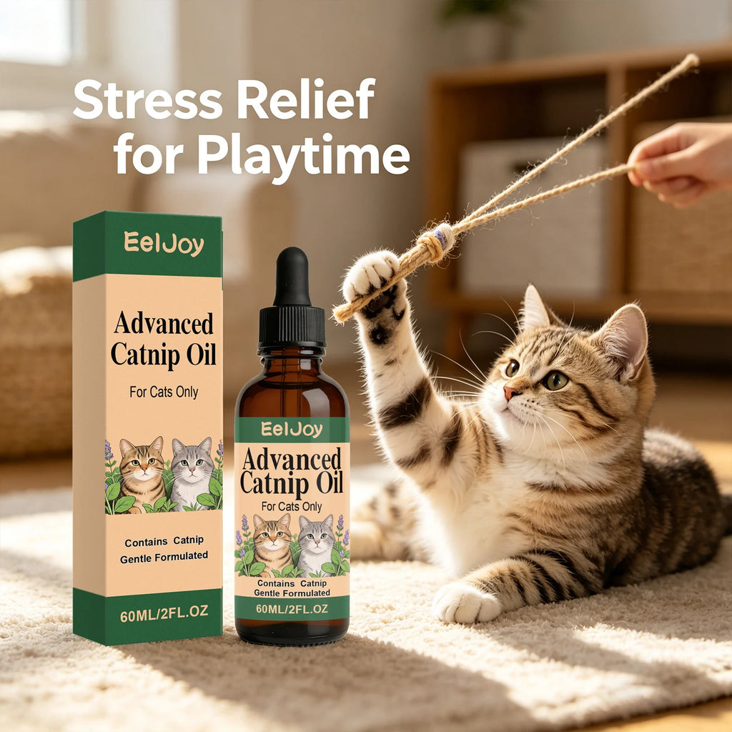 Peppermint Oil Care Drops Relieve Tension & Anxiety Soothing Emotion Reduce Impulsive Behavior Calming Aid Natural Catnip Liquid Qme