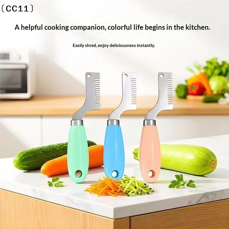 Scallion Slicer Green Onion Cutter Curved Design Stainless Steel Qme