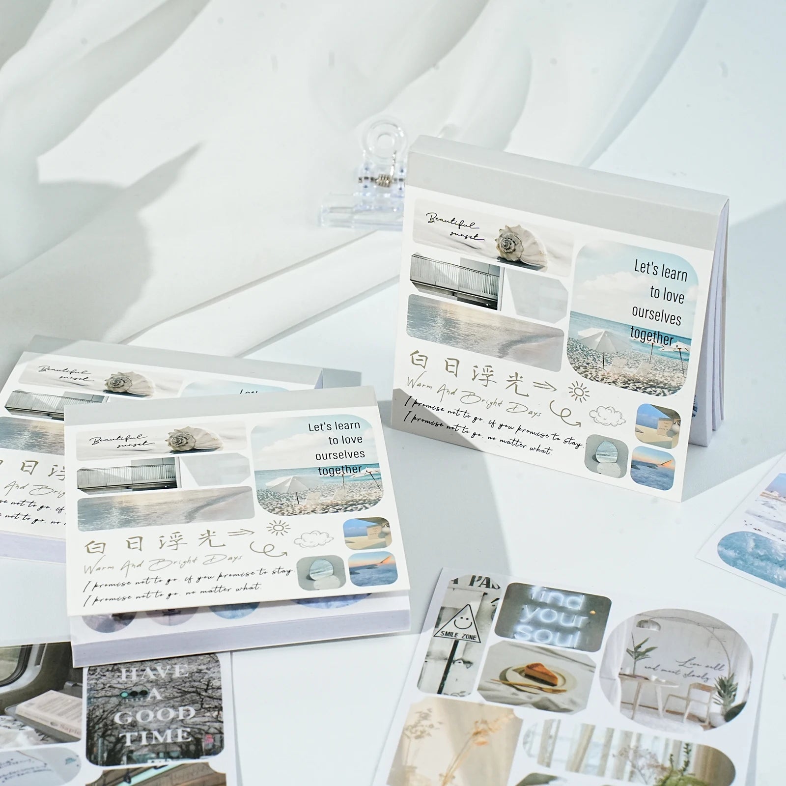 40pcs Ins Style Sticker Book - Tourism Landscape Theme Korean Stationery，Creative Scrapbooking Stickers，Junk Journal supplies Qme