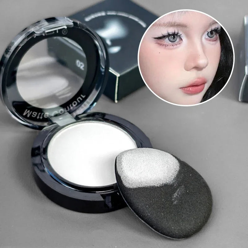 Matte Contour Palette for Daily Use, Easy to Blend Face Powder for Natural 3D Nose Cheek Highlight and Shading, Lasting Makeup Qme