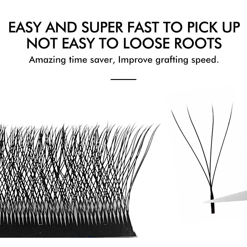 NATUHANA W-shaped 4D 5D Volume Eyelash Extensions Premade Fans W Qme