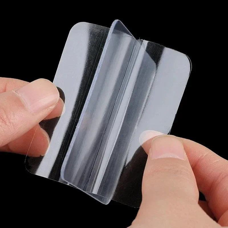 Super Strong Double Sided Adhesive Tape 6*6cm Transparent Square Nano Wall Stickers Patch for Home Seamless Waterproof Tapes Qme