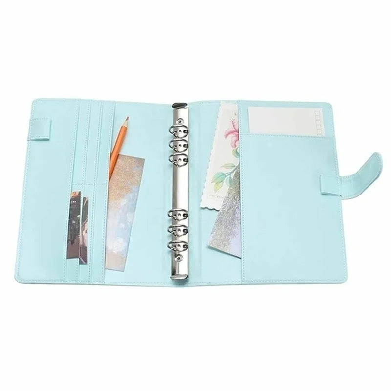 New Vintage Refillable Notebook File Folder Notepad Cover Leather Ring Binder Office Supplies Qme