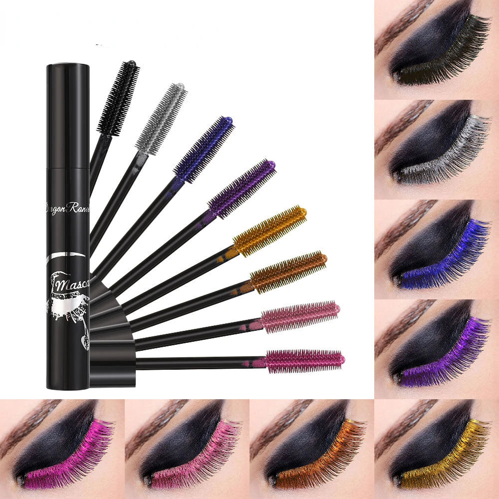 Colorful Volume Mascara Lasting Styling Waterproof Quick Dry Blue Purple Curling Lengthen Long Eyelash Silk Extension Cream Qme