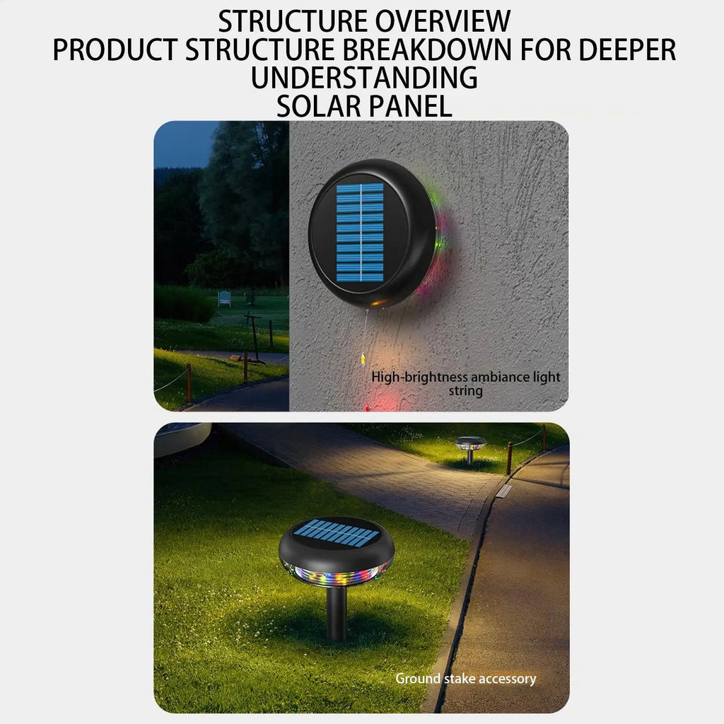 Solar Lights Outdoor Rechargeable 3 Modes Detachable Stake Changing Qme