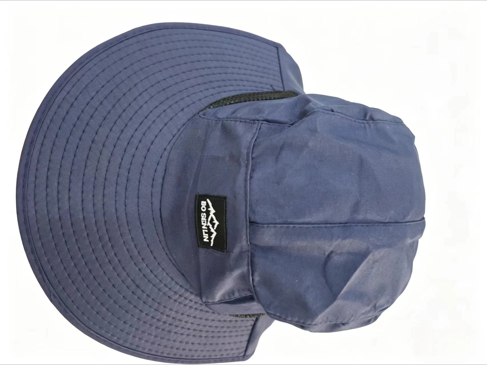 Unisex Summer Wide Brim Waterproof and Quick-drying Panama Caps Outdoor Visor Bucket Hats Mesh Breathable Sun Hat with Neck Flap Qme
