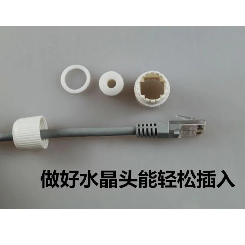 10pcs LAN Cable Module for CCTV IP Camera - RJ45 DC Jack (No 4/5/7/8 Wires) w/Status LED, QF001 Compatible Qme