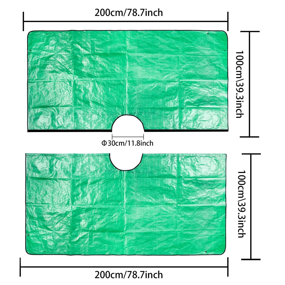 Plant Trimming Tarp Outdoor Leaf Storage Mat Easy Clean Garden Blanket Pruning Cleanup Mat Foldable Garden Tarp Qme